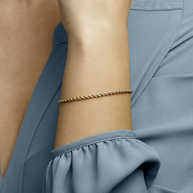 Blinckers Jewellery Huiscollectie BJ Armband 40.18419 14k Geelgoud Koord 2,7mm 19cm