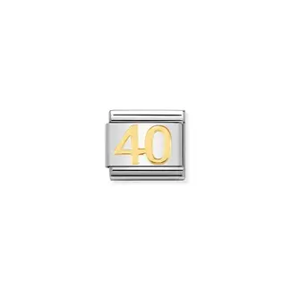 Nomination Nomination Schakel 030109-41 Composable Classic Staal met 18k Geelgouden 40