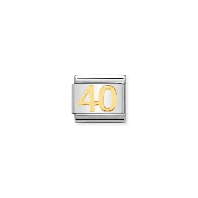 Nomination Nomination Schakel 030109-41 Composable Classic Staal met 18k Geelgouden 40