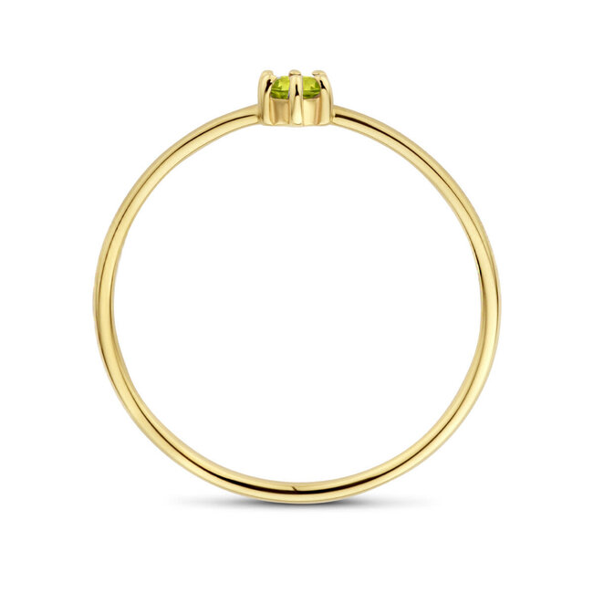 The House Of Blinckers THOB Ring 40.27660/16.5 14k Geelgoud met Periodt 4mm Maat 16,5 (Augustus)