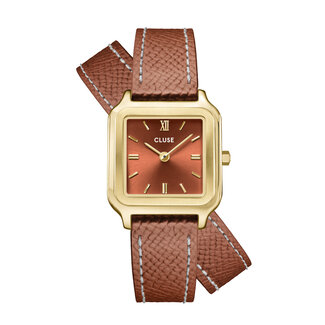 Cluse Cluse CW11810 Gracieuse Petite Watch Double Leather, Nutshell, Gold