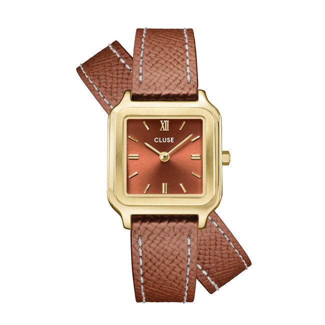 Cluse Cluse CW11810 Gracieuse Petite Watch Double Leather, Nutshell, Gold
