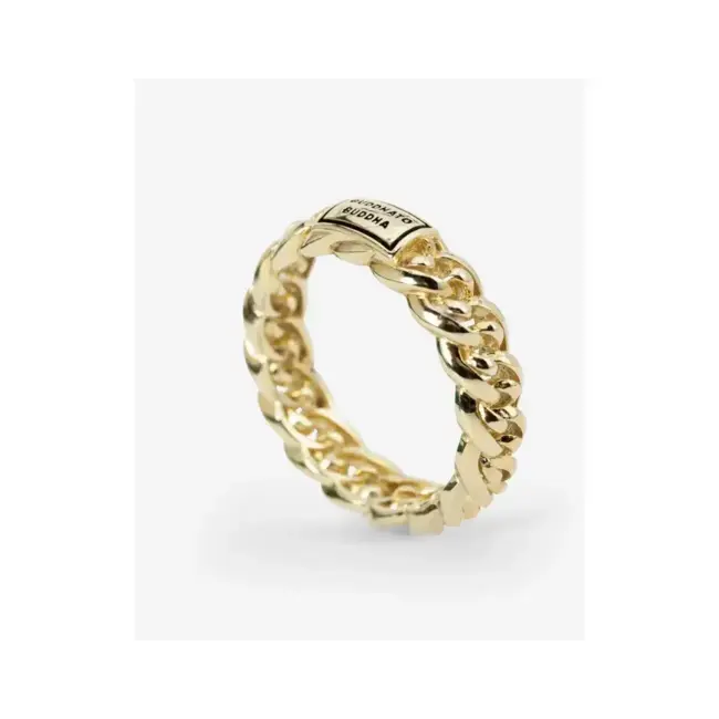 Buddha to Buddha Buddha to Buddha Ring 612GV 18 Nathalie XS Zilver met Geelgouden Plating Maat 18