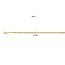 The House Of Blinckers THOB Collier 40.30984/4514k Geelgoud Koort 2,2mm Massief 45cm