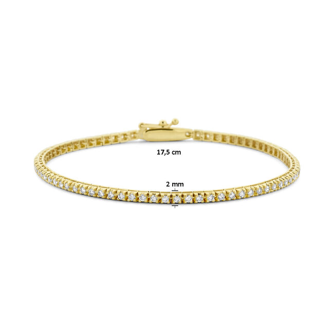 The House Of Blinckers THOB Armband 40.27324 14k Geelgoud LG Diamant 1.00crt G SI Tennis 2mm 17.5cm