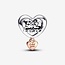 Pandora Pandora Bedel 782243C00 Zilver Beste Vrienden in Hart met Gouden Plating
