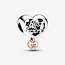 Pandora Pandora Bedel 782243C00 Zilver Beste Vrienden in Hart met Gouden Plating