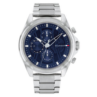 Tommy Hilfiger Tommy Hilfiger Horloge TH1710656 Jax Staal Quartz Chronograaf met Blauwe Wijzerplaat 48mm