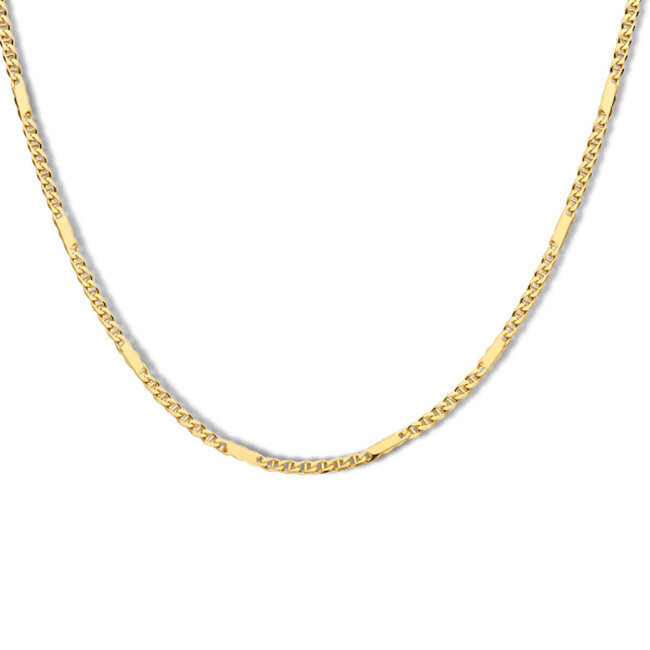 Blinckers Jewellery Huiscollectie BJ Collier 40.29097 45cm 14k Geelgoud Valkenoog 19.mm x 45cm