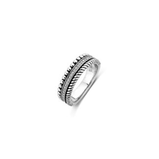 Ti Sento Milano Ti Sento Ring 12342ZI Zilver met 3 banden Maat 54