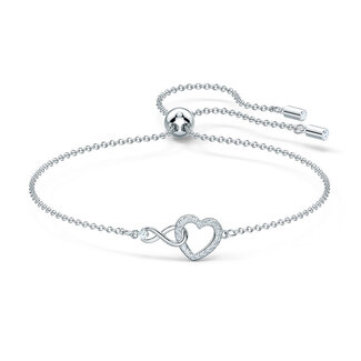 Swarovski Swarovski Armband 5524421 Hyperbola Zilver Kleurig Hart Infinitie 13-21cm