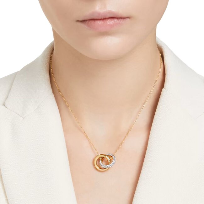 Swarovski Swarovski Collier 5668820  Dextera Goudkleurig Interlinked 38-45cm
