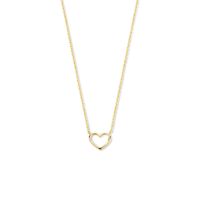 Blinckers Jewellery Huiscollectie Bj Collier 40.22749 14k Geelgoud Hart 0,8mm 40-44cm