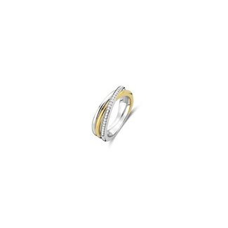 Ti Sento Milano Ti Sento Ring 12346ZY/56  Zilver Gold Plated Zirkonia met Geel Verguld