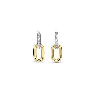 Ti Sento Milano Ti Sento Oorbellen 7831ZY Zilver Gold Plated met Zirkonia