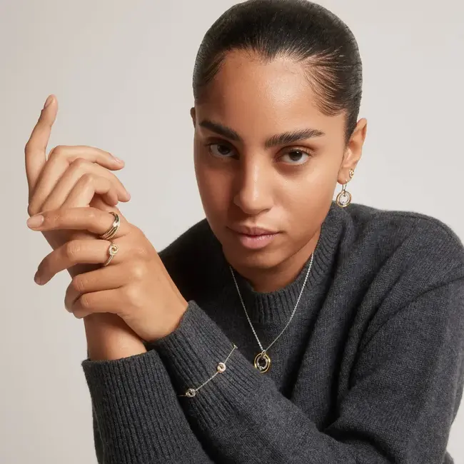 Ti Sento Milano Ti Sento Ring 12346ZY/56  Zilver Gold Plated Zirkonia met Geel Verguld