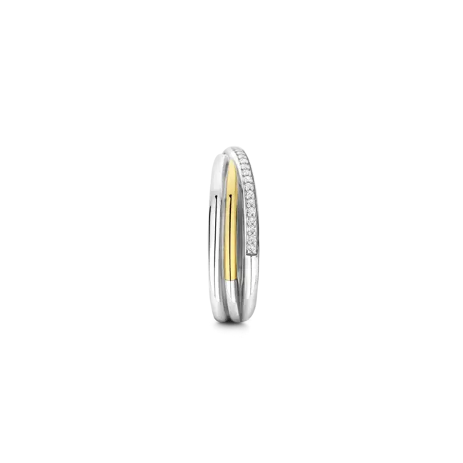Ti Sento Milano Ti Sento Ring 12346ZY/56  Zilver Gold Plated Zirkonia met Geel Verguld