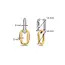 Ti Sento Milano Ti Sento Oorbellen 7831ZY Zilver Gold Plated met Zirkonia