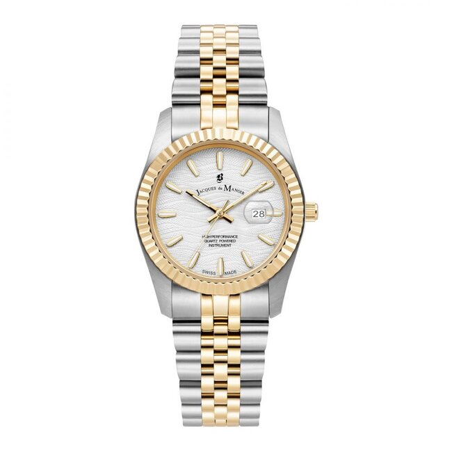 Jacques du Manoir Jacques du Manoir Horloge JWL01801 Inspiration Staal Bi-color Quartz Swiss Made 34mm