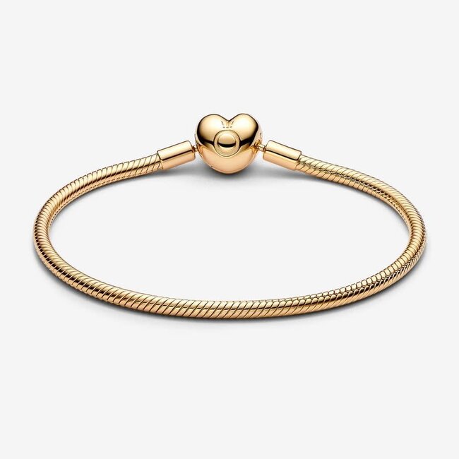 Pandora Pandora Armband 56305C00-17 Zilver met Geelgouden Plating en Hart Sluiting 17cm