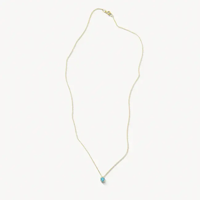 Blush Blush Collier 3200YBT Maart 14k Geelgoud met Blauwe Topaas 42m