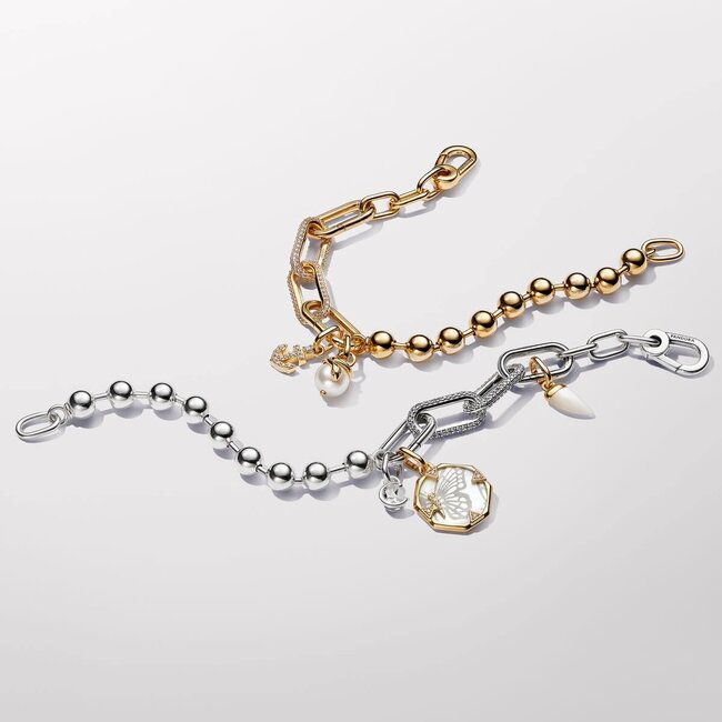 Pandora Pandora Bedel 763373C01 Zilver 14K Geelgouden Plating  Haaientand