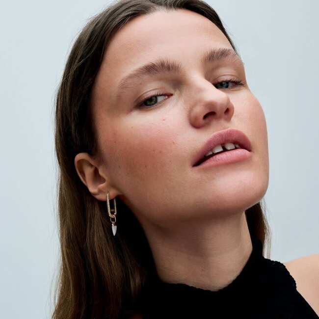 Pandora Pandora Bedel 763373C01 Zilver 14K Geelgouden Plating  Haaientand