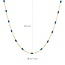 Blush Blush Collier 3162YRB 14k Geelgoud met Blauwe Resin 16.5 - 18.5cm