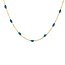 Blush Blush Collier 3162YRB 14k Geelgoud met Blauwe Resin 16.5 - 18.5cm