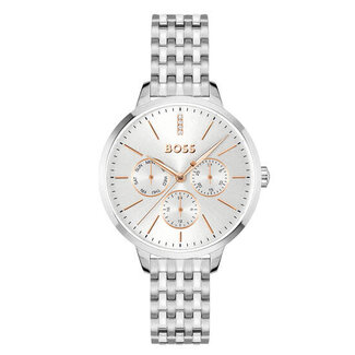 BOSS BOSS Horloge HB1502781 Symphony Staal Quartz met Witte Wijzerplaat 38mm
