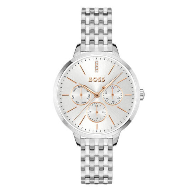 BOSS BOSS Horloge HB1502781 Symphony Staal Quartz met Witte Wijzerplaat 38mm