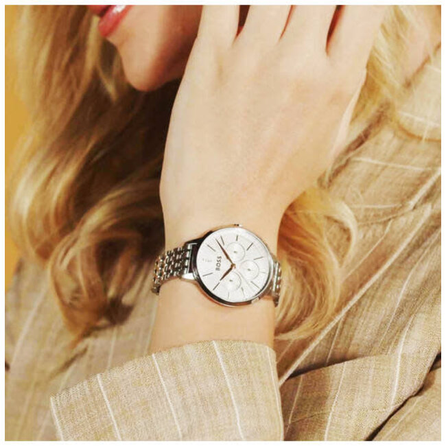 BOSS BOSS Horloge HB1502781 Symphony Staal Quartz met Witte Wijzerplaat 38mm