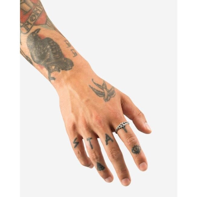 Buddha to Buddha Buddha to Buddha Ring 399 16 Chain Gradient Zilver Maat 16