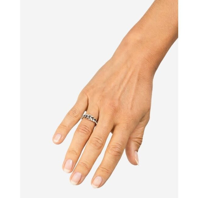 Buddha to Buddha Buddha to Buddha Ring 399 16 Chain Gradient Zilver Maat 16