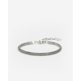 Buddha to Buddha Buddha to Buddha Armband 912 E+-G Zilver Ellen Maat E+-G