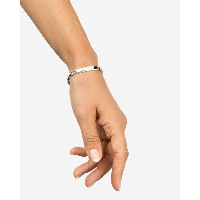 Buddha to Buddha Buddha to Buddha Armband 908 C-E  Essential Bar Zilver Maat C-E