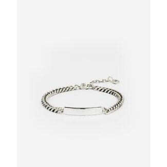 Buddha to Buddha Buddha to Buddha Armband 908 E+-G Zilver essential Bar Maat E+-G
