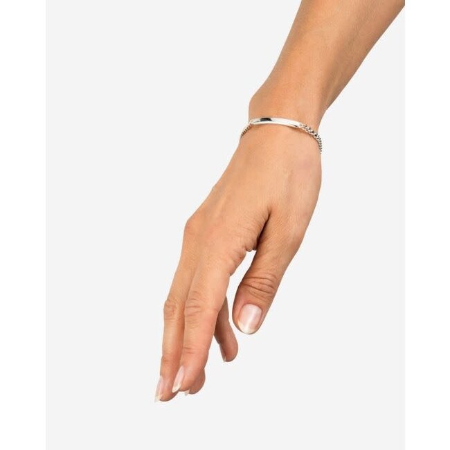 Buddha to Buddha Buddha to Buddha Armband 907 E+-G Essential Bar Zilver Maat E+-G