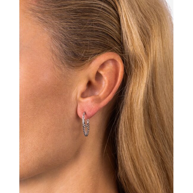 Buddha to Buddha Buddha to Buddha Oorbel 461 Zilver Set van 2