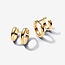 Pandora Pandora Oorbellen 263280C00 Zilver Dubble Ring met Geelgouden plating