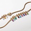Pandora Pandora Bedel 763462C06 Zilver met Geelgouden Plating Geboortesteen Juni Parel
