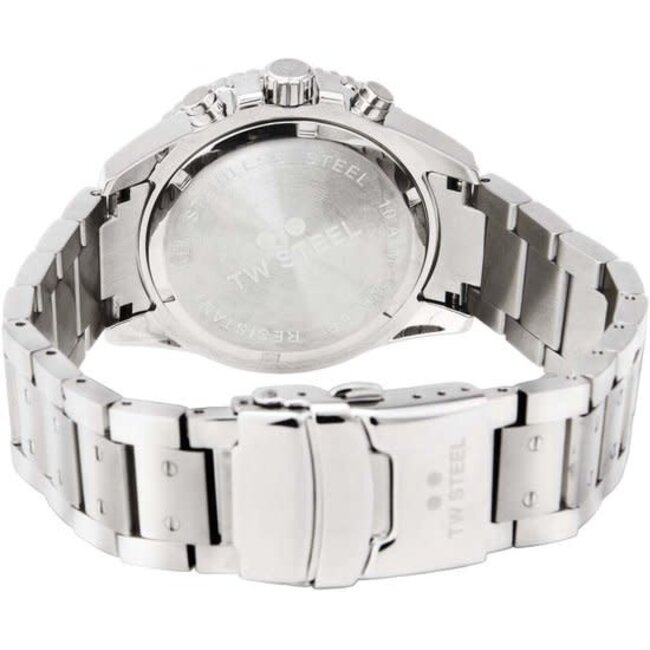 TW Steel TW Steel Horloge VA5 Staal Quartz Chronograaf en Zwarte Wijzerplaat