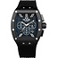 TW Steel TW Steel Horloge T04 Staal Rechthoekige Kast met Zwarte Plating Quartz Chronograaf en met Rubberen Band met Vouwsluiting