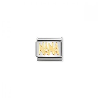 Nomination Nomination Schakel 030107-09 Comosable Classic Staal met 18k Geelgoud Nana
