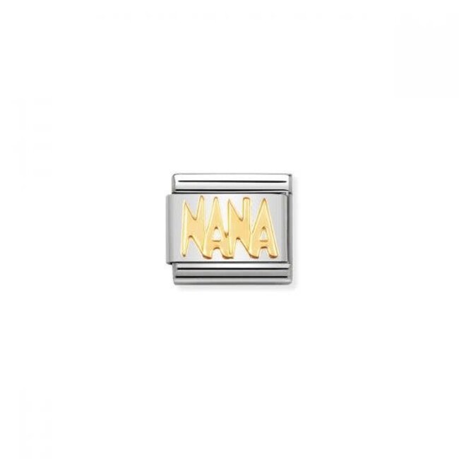 Nomination Nomination Schakel 030107-09 Comosable Classic Staal met 18k Geelgoud Nana