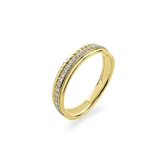 Gisser Jewels Amsterdam Gisser Jewels Ring VGR041-56 14k Geelgoud met Zirkonia Maat 56