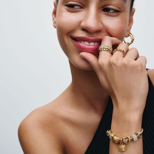 Pandora Pandora Armband 563390C00-20 Zilver 14k Geelgouden Plating  Maat 20