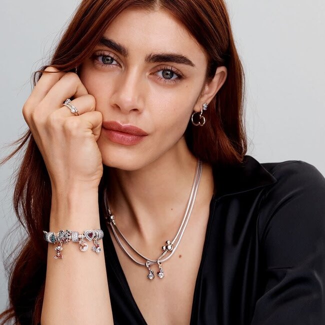 Pandora Pandora Collier 393529C00-45 Zilver  Disney Mickey Mouse Maat 45