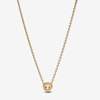 Pandora Pandora Collier 363548C01-45 Zilver met Geelgouden Plating met Zirkonia Hanger 45cm