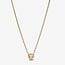 Pandora Pandora Collier 363548C01-45 Zilver met Geelgouden Plating met Zirkonia Hanger 45cm